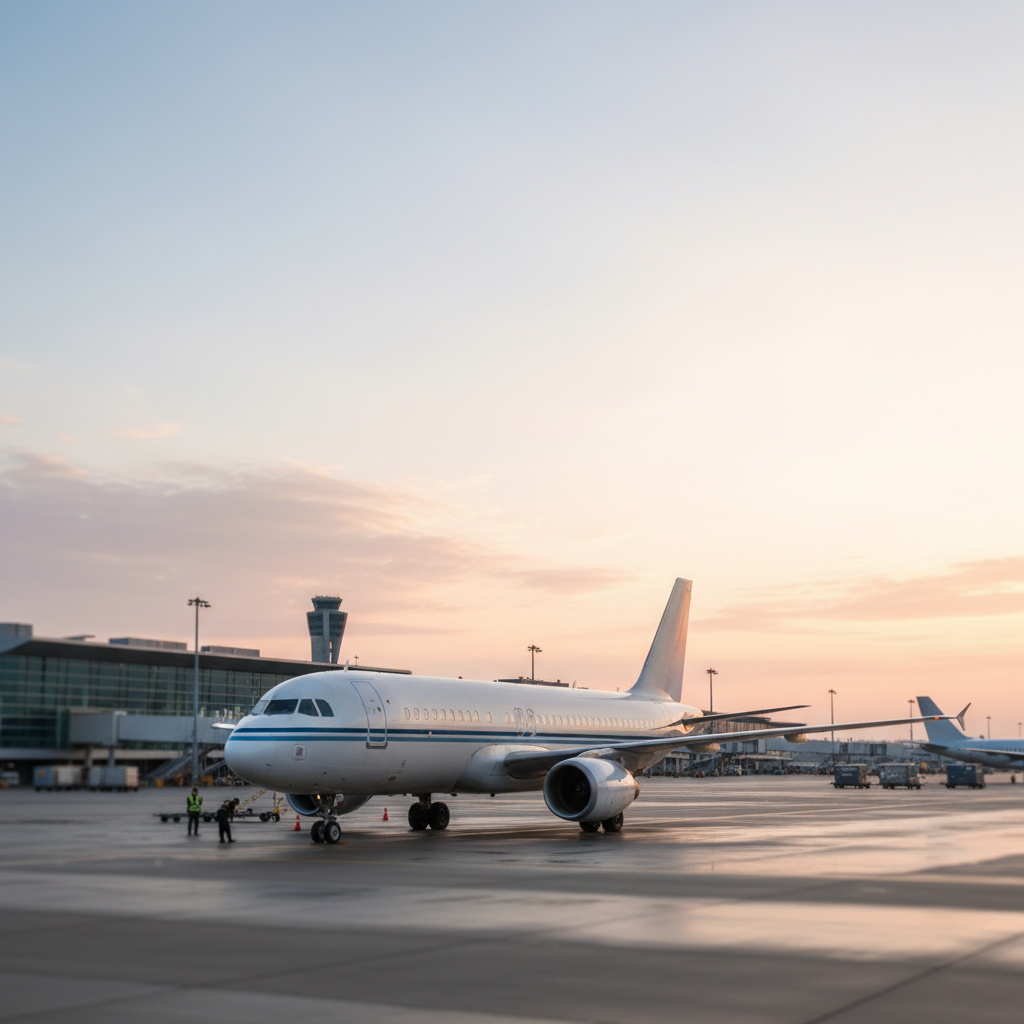 Avion de pasageri pe pistă — operatorul TAROM