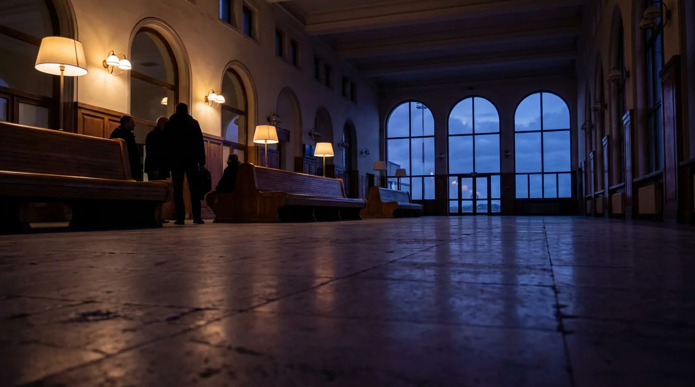 Interior liniștit de terminal aeroportuar — Rambursare Blue Air falimentat